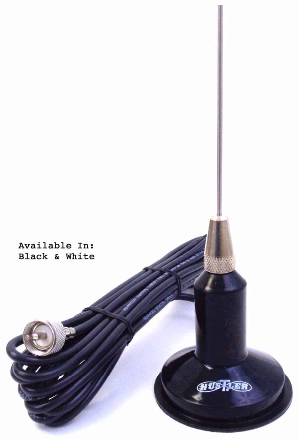 IC75 B   Hustler 43" Base Loaded Magnet Mount CB Antenna Kit  Black