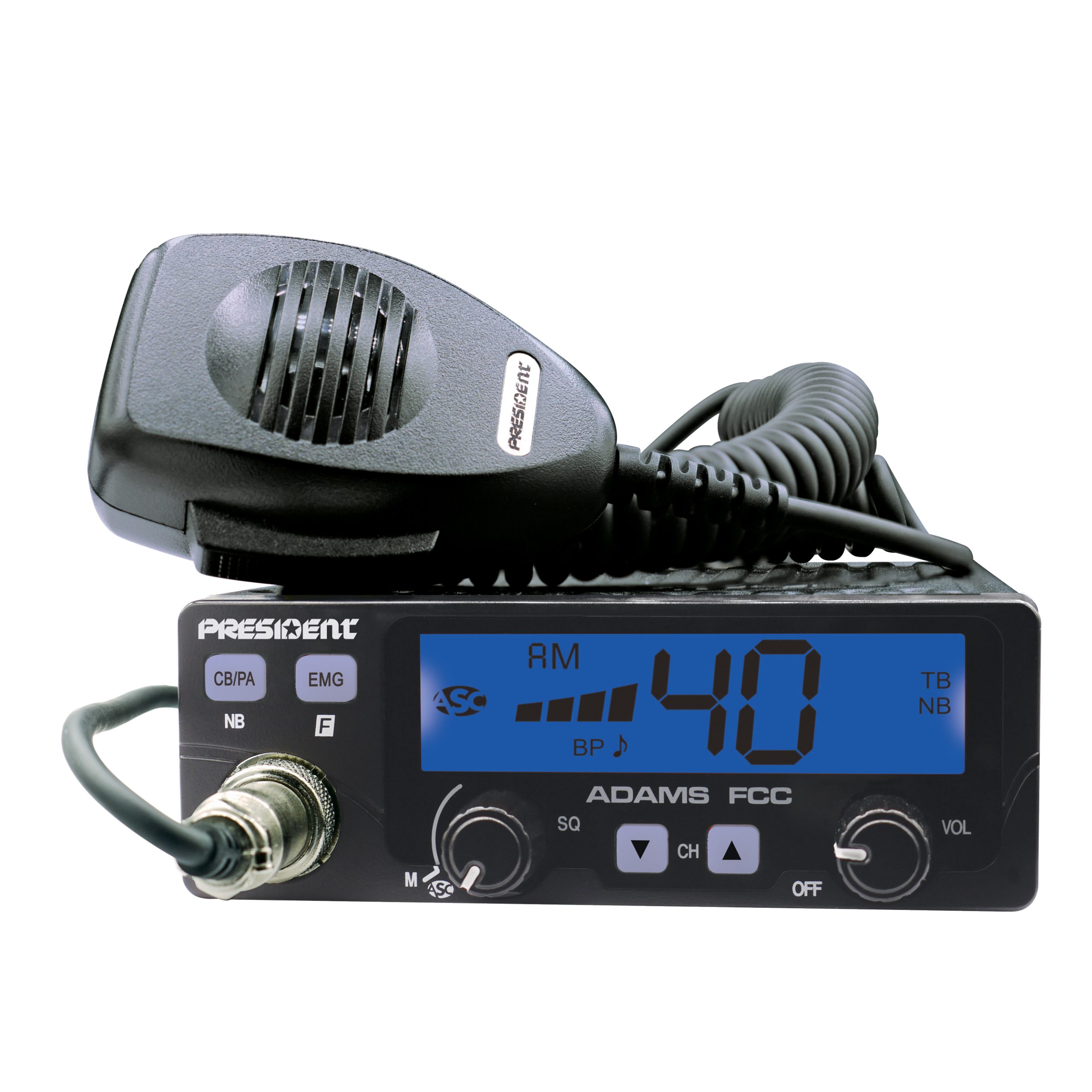 ADAMS FCC - President 40 Channel CB Radio with Talkback and Color Display Options 5 ADAMS FCC President 40 Channel CB Radio with Talkback and Color Display Options Image 5