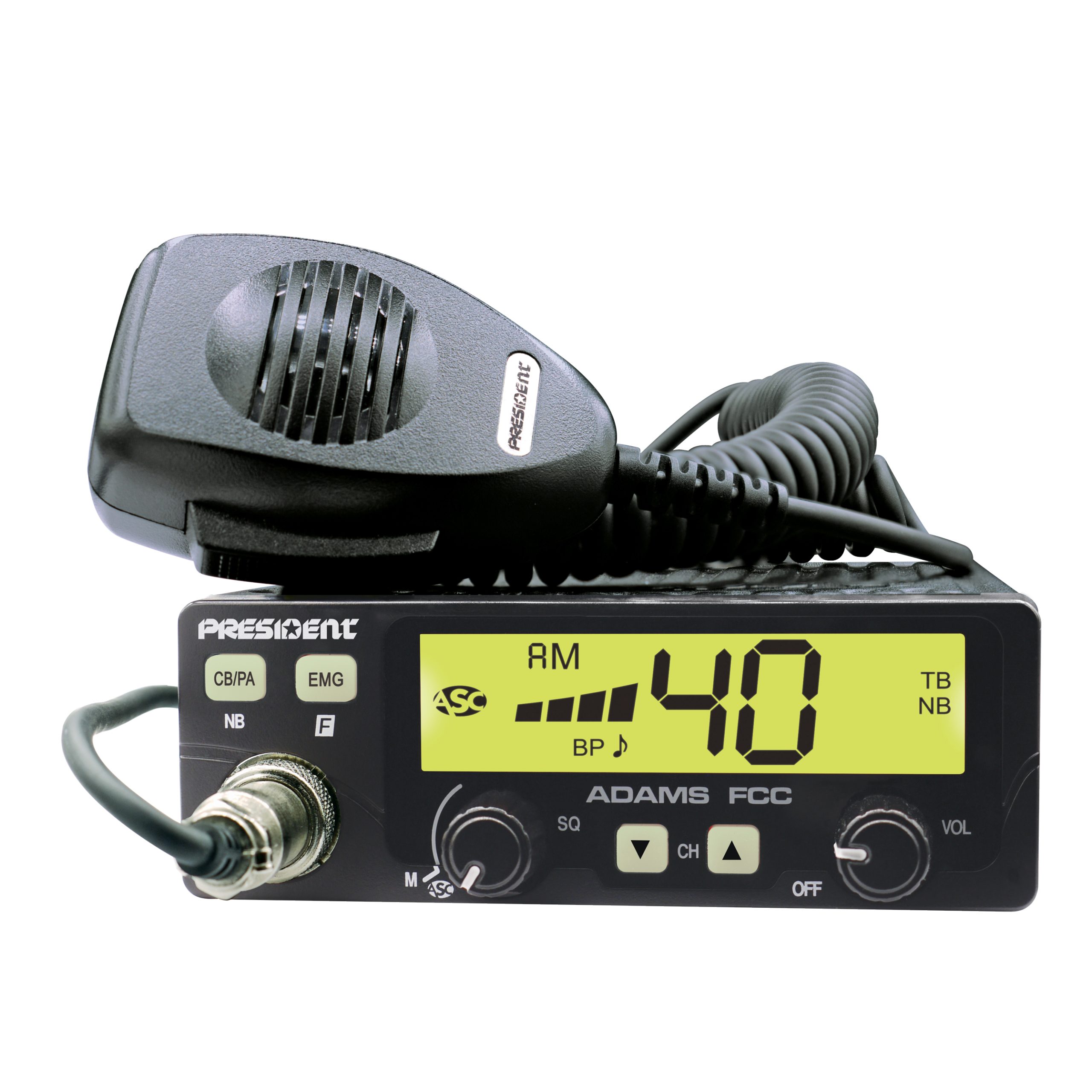 ADAMS FCC - President 40 Channel CB Radio with Talkback and Color Display Options 3 ADAMS FCC President 40 Channel CB Radio with Talkback and Color Display Options Image 3