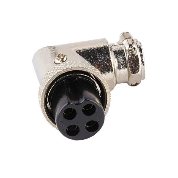 Right Angle Female 4 Pin CB Radio Microphone Plug